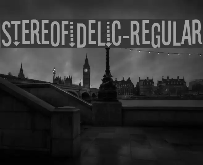 Stereofidelic-Regular Font examples