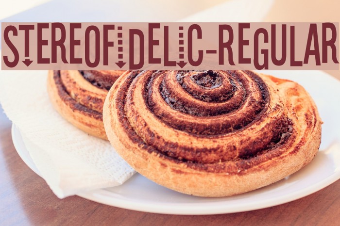Stereofidelic-Regular Font examples