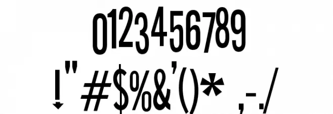 Stereofidelic フォント その他の文字