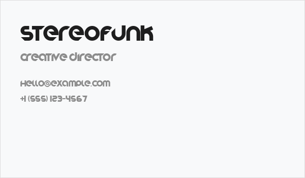 Stereofunk Business Card