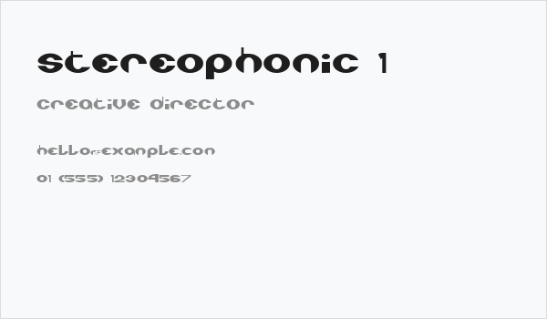 Stereophonic 1 Business Card