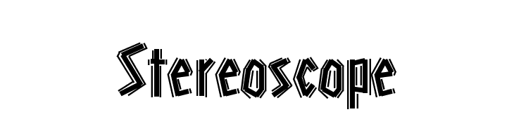 Stereoscope  フリーフォントのダウンロード