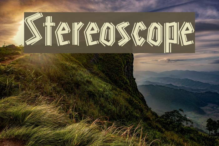 Stereoscope Font examples
