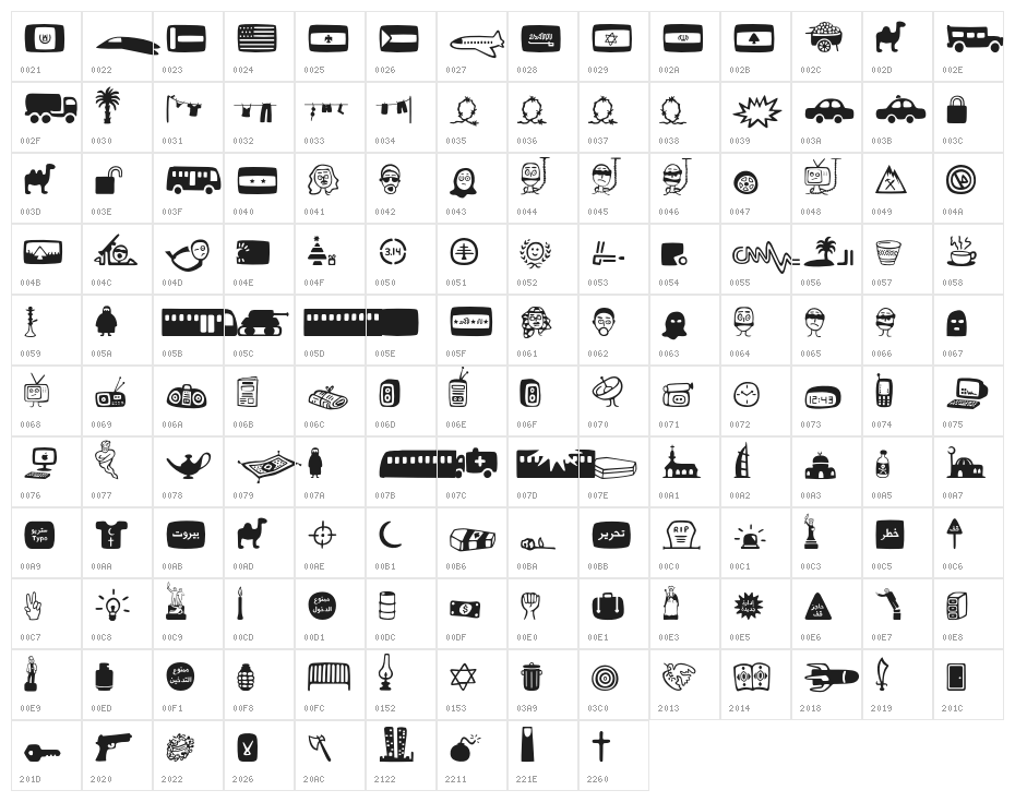 Stereotype-wkg30Regular Character Map