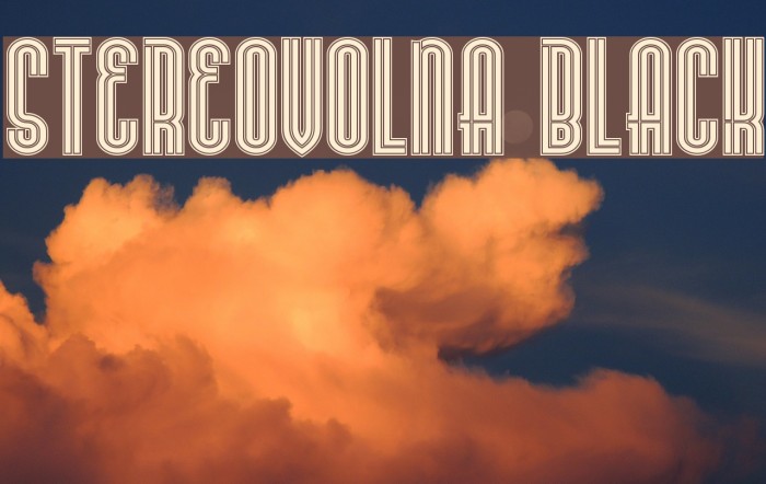 Stereovolna Black Font examples