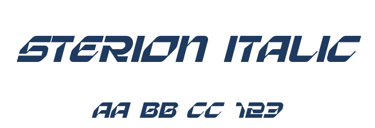 Sterion Italic Font Preview