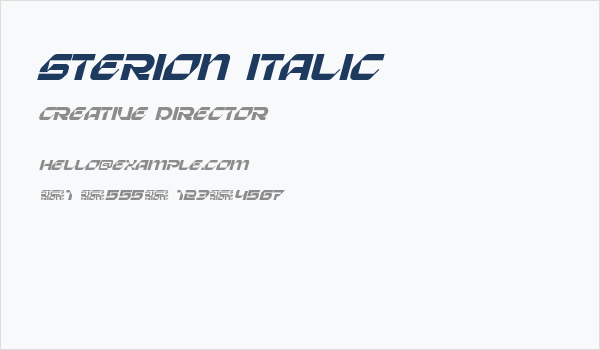 Sterion Italic Business Card