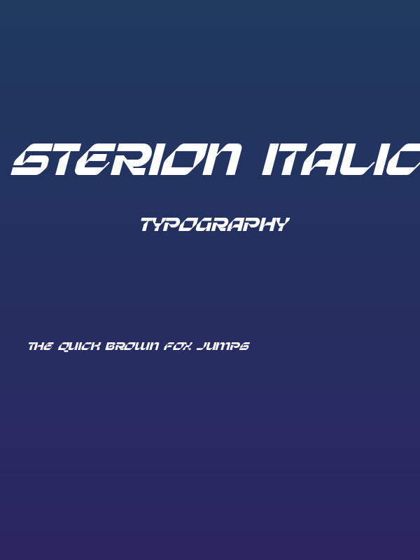 Sterion Italic Poster