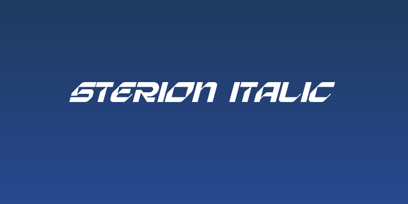 Sterion Italic Social Header