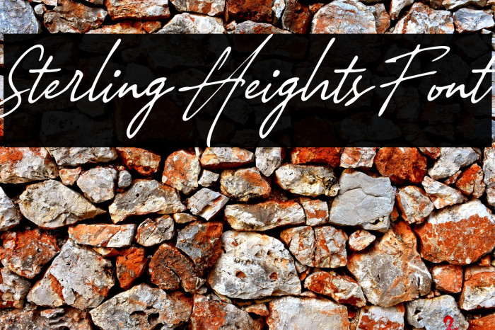 Sterling Heights Font Example 2