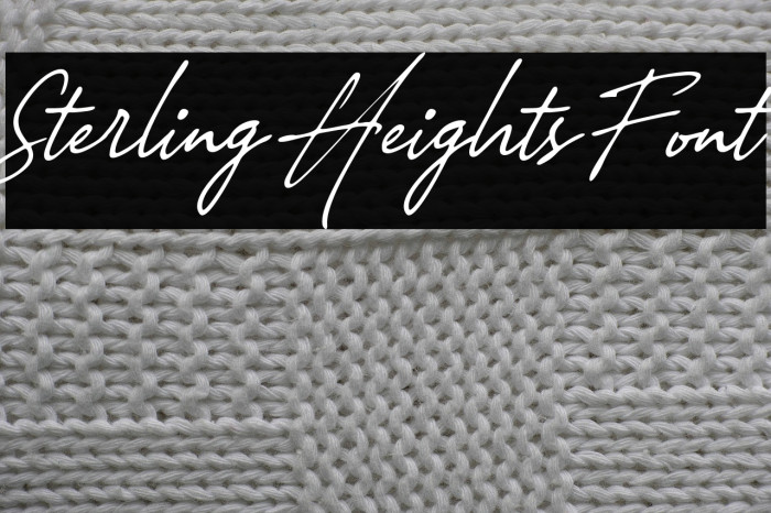 Sterling Heights Font Example 3