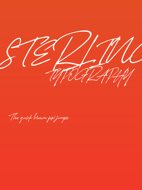 Sterling Heights Font Poster