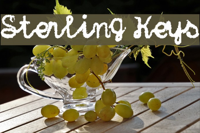 Sterling Keys Font examples