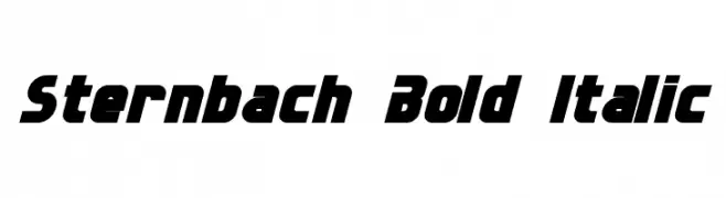 Sternbach Bold Italic  Frei Schriftart Herunterladen
