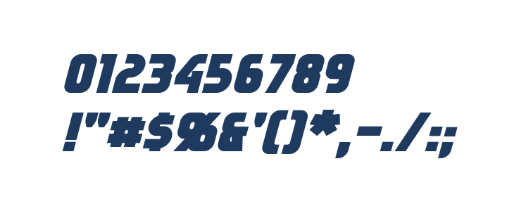 Sternbach Bold Italic Other Characters