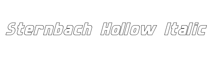Sternbach Hollow Italic Font