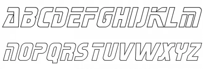 Sternbach Hollow Italic फ़ॉन्ट अपरकेस