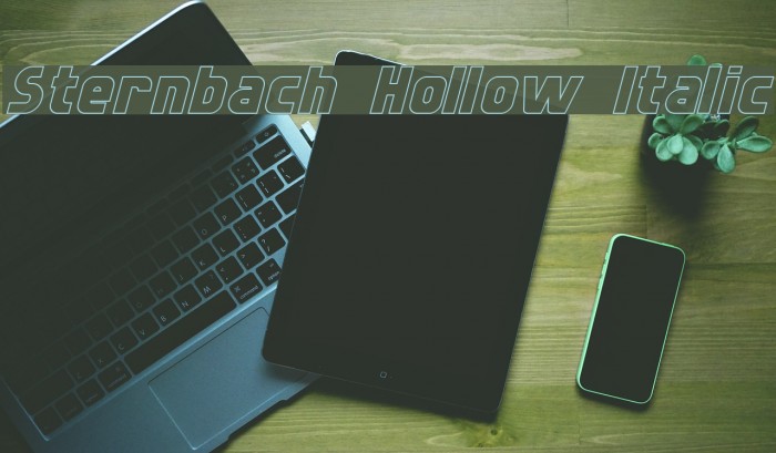 Sternbach Hollow Italic Font examples