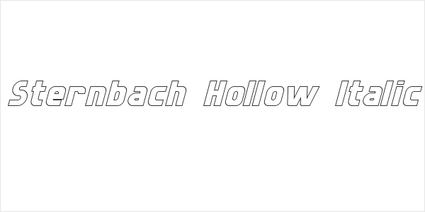 Sternbach Hollow Italic Logo