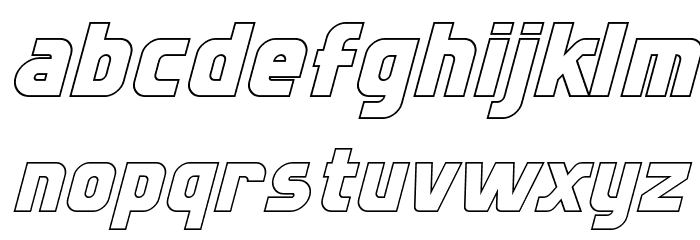 Sternbach Hollow Italic Font LOWERCASE