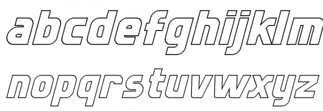 Sternbach Hollow Italic फ़ॉन्ट लोअरकेस