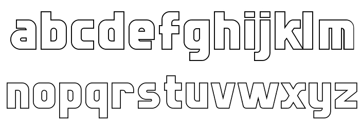 Sternbach Hollow Font LOWERCASE