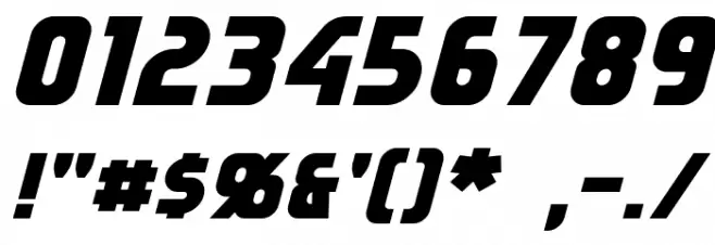 Sternbach Italic Font OTHER CHARS