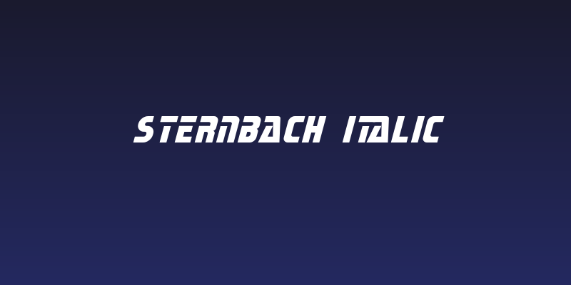 Sternbach Italic Social Header