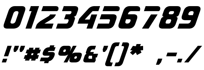 Sternbach Oblique Font OTHER CHARS