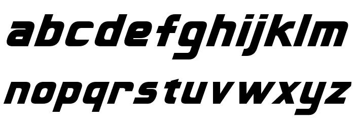 Sternbach Oblique Font LOWERCASE