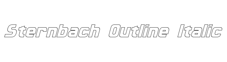 Sternbach Outline Italic  Frei Schriftart Herunterladen
