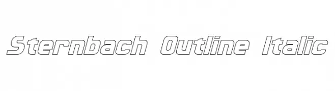 Sternbach Outline Italic  font caratteri gratis