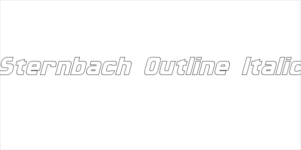 Sternbach Outline Italic Logo