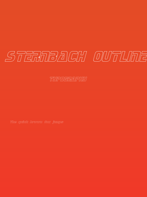 Sternbach Outline Italic Poster
