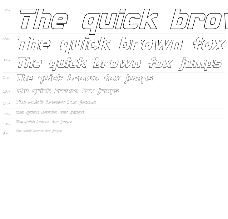 Sternbach Outline Italic Waterfall