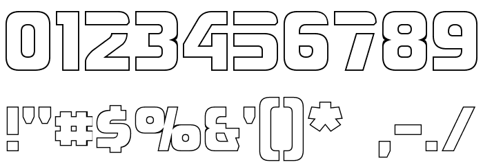 Sternbach Outline Font OTHER CHARS