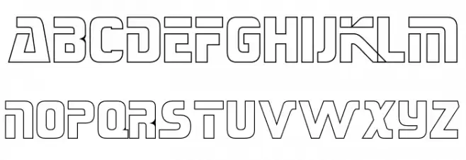 Sternbach Outline Polices MAJUSCULES
