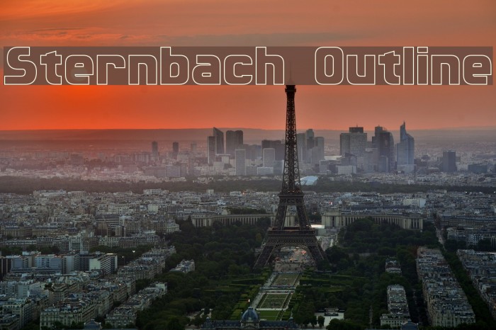 Sternbach Outline Font examples