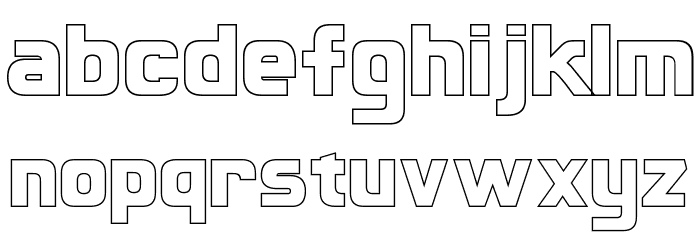 Sternbach Outline Font LOWERCASE
