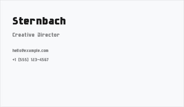 Sternbach Business Card