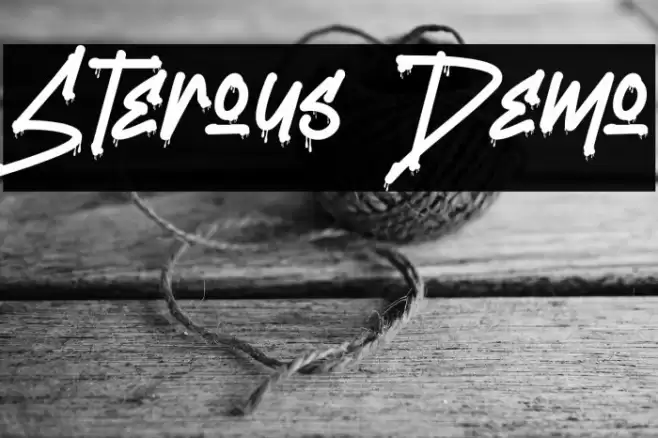 Sterous Demo Font examples