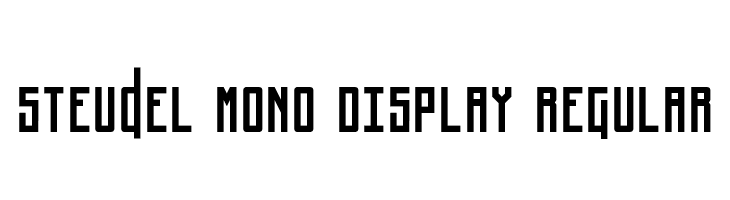 Steudel Mono Display Regular  नि: शुल्क फ़ॉन्ट्स डाउनलोड