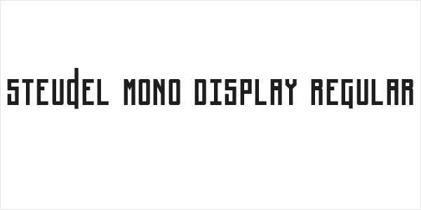 Steudel Mono Display Regular Logo