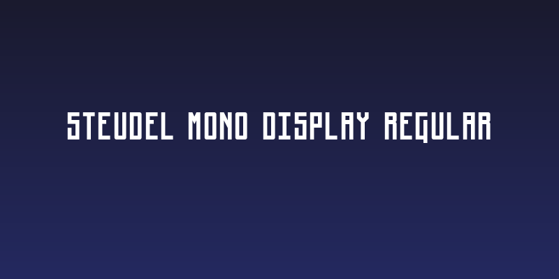 Steudel Mono Display Regular Social Header