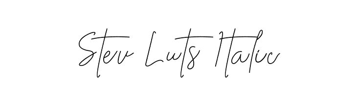 Stev Luts Italic Frei Schriftart Herunterladen