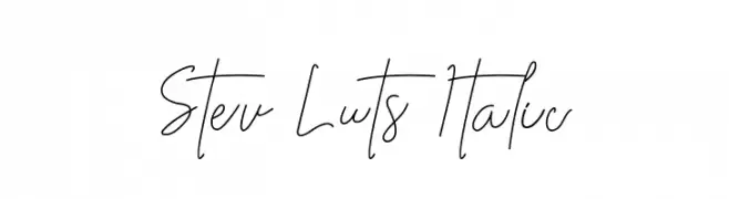 Stev Luts Italic  नि: शुल्क फ़ॉन्ट्स डाउनलोड