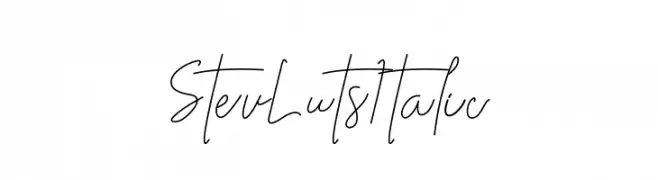 Stev Luts Italic  Frei Schriftart Herunterladen