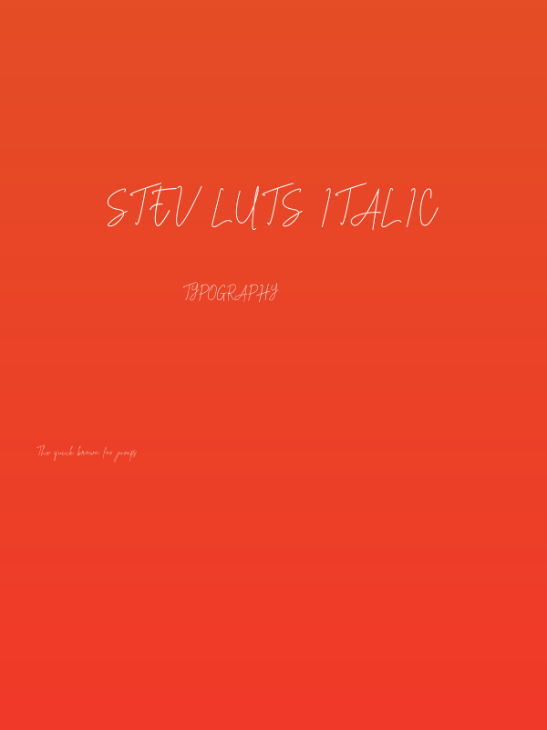 Stev Luts Italic Poster