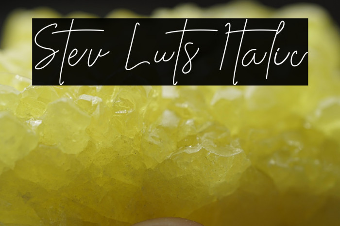 Stev Luts Italic Example 1
