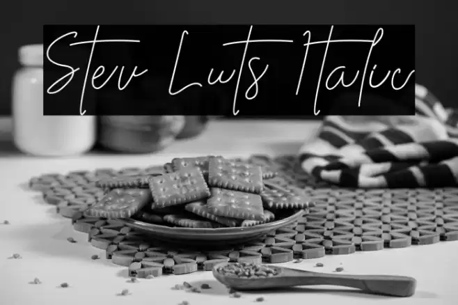 Stev Luts Italic Font examples